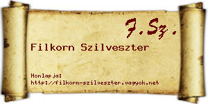 Filkorn Szilveszter névjegykártya